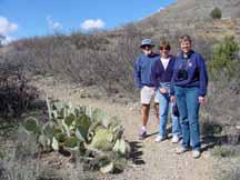 On the trail to Fort Bowie, Don, Jeanne, and Diana